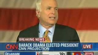 McCain Concedes The Presidency [upl. by Annyrb937]