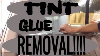 Window tint removal  How to remove window tint glue from car windows [upl. by Rammaj682]