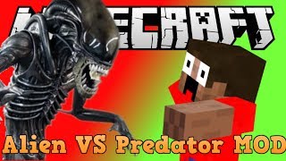 quotALIEN VS PREDATOR in MINECRAFTquot Minecraft Mod Showcase [upl. by Ardried]