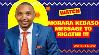 🚨 EXPOSED Morara Kebasos SHOCKING Request to DP Gachagua That Could CRUSH His Career [upl. by Maye272]