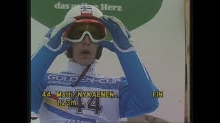 Ski Flying World Championships  Kulm  Bad Mitterndorf 1986  highlights  crashes [upl. by Ioj]