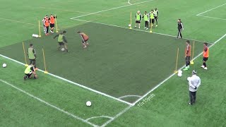 1vs1 Dribbling Soccer Drill  Attacking amp Defending Exercises [upl. by Aner]