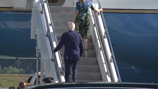 President Joe Biden climbs steps to Air Force One at HIA [upl. by Schaaff]