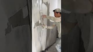 Interior wall plastering process [upl. by Miles]