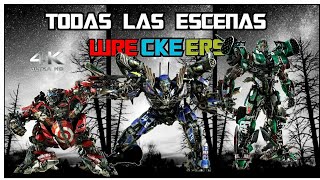 Transformers Saga Todas Las Escenas De Los WRECKERS  HD Latino [upl. by Aiseneg9]