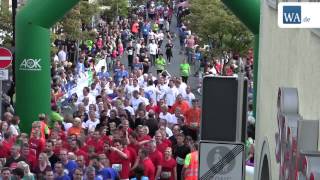 AOKFirmenlauf 2014 in Hamm Das komplette Feld [upl. by Nywrad]