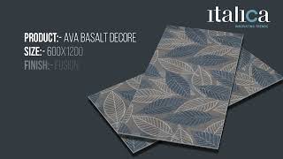 Ava Basalt Decore  600X1200MM  ITALICA TILES [upl. by Miarhpe]