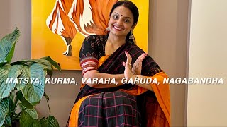 Bharatanatyam  Mudras 38  Matsya Kurma Varaha Garuda Nagabandha Mudras [upl. by Meghan]