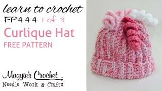 FP444 Curlique Hat FREE PATTERN  Part 1 of 3 Right Handed [upl. by Darleen]