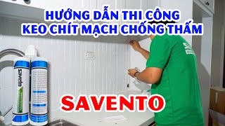 Hướng dẫn thi công keo chít mạch chống thấm 2 thành phần Savento [upl. by Naehs525]