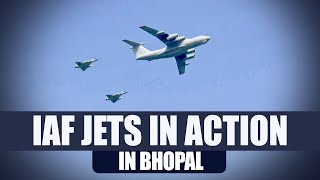 IAF Flypast Rehearsal  Bhopal air show 2023  Sukhoi 30MKI Mirage 2000 Jaguar Tejas in action [upl. by Intosh2]