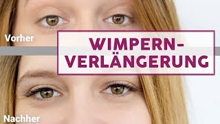 Wimpernverlängerung Vorhernachher Wir haben Wimpernextensions getestet  BEAUTY [upl. by Beitz]