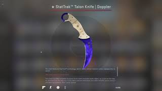 StatTrak Talon Knife  Doppler saphire unboxingwtf [upl. by Corydon]