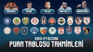 Güncellenmiş 20232024 Süper Lig Sıralaması Tahmini [upl. by Odiug]