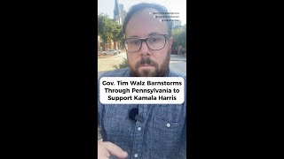 Gov Tim Walz barnstorms through Pennsylvania to Support Kamala Harris [upl. by Sophy]