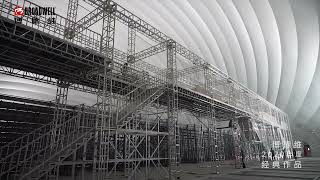 Broadwell Air Domes Membrane Zibo Pearl Convention and Exhibition Center [upl. by Natloz]