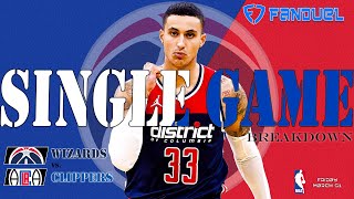 Beat the Slate Wizards vs Clippers 30124  Top Fanduel Single Game Picks amp Lineups Revealed [upl. by Siri795]