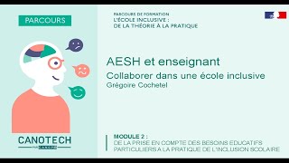 AESHEnseignant  collaborer dans une école inclusive [upl. by Llemar]