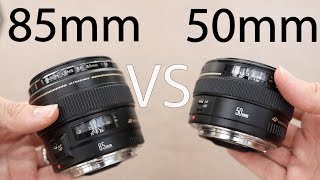 Canon 50mm f14 vs Canon 85mm f18 Best Portrait Lens [upl. by Aivle]