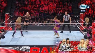 Bianca Belair amp Liv Morgan Vs Carmella amp Natalya  WWE Raw 04072022 En Español [upl. by Ik159]