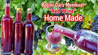 Cara Mudah Membuat Red Wine Homemade🍷Anggur Merah Rumahan  Minuman Fermentasi [upl. by Swehttam]