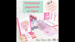 FORMATION PAPETERIE EN LIGNE  COMMENT PERSONNALISEES POPCORN CONTOUR DE BOUTEILLES PAILLES  BASE [upl. by Sabec]