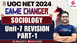 UGC NET 2024 Sociology  UGC NET Sociology Unit 7 Revision MCQ Part01  Manoj Sir [upl. by Atilek]