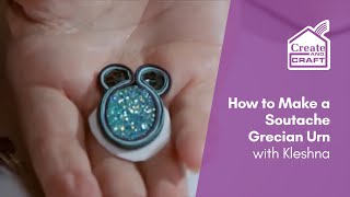 How to Make a Soutache Grecian Urn with Kleshna  Jewellery Making  Create and Craft [upl. by Curley278]