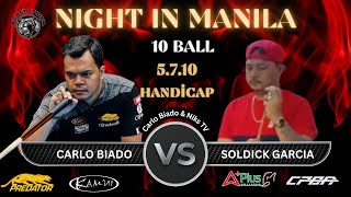 Carlo Biado VS Zoldyk 5710 handicap Rae 18 🔹Night In Manila [upl. by Baynebridge]