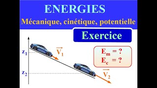 ENERGIES mécanique cinétique potentielle  EXERCICE  PHYSIQUE  3ème  SECONDE [upl. by Toth]