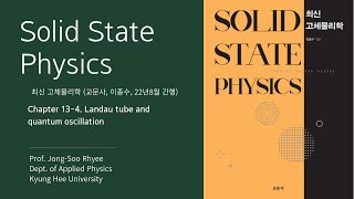 134 Solid State Physics Landau tube and quantum oscillation [upl. by Spense]