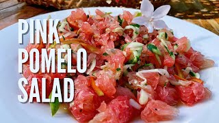 Sweet Pomelo Salad Recipe  Outdoor Cooking [upl. by Adlai]