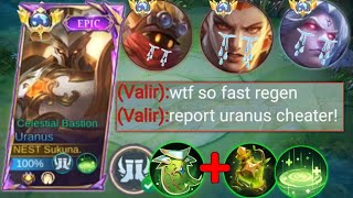 URANUS NEW SECRET TRICK TO DESTROY SLOW CROWD CONTROL ENEMIES🔥  URANUS BEST BUILD AND EMBLEM 2024 [upl. by Naujal]