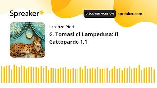 G Tomasi di Lampedusa Il Gattopardo 11 [upl. by Nnyleimaj578]