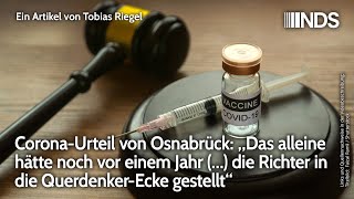 CoronaUrteil von Osnabrück  NDS  Tobias Riegel  NachDenkSeitenPodcast  11092024 [upl. by Thirzia]