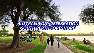 Walking Tour Australia Day at South Perth Swan River Perth Australia [upl. by Anigue]