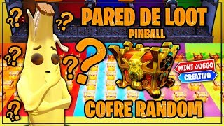 PARED DEL LOOT PINBALL COFRE RANDON FORTNITE MINIJUEGOS [upl. by Airolg]