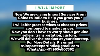 Import Service From China to Indiaimportexport [upl. by Acim]