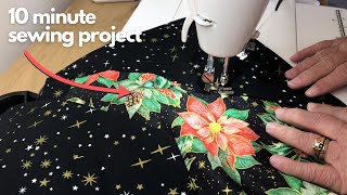 10 Minute Christmas Table Runner Tutorial [upl. by Nyrehtac825]