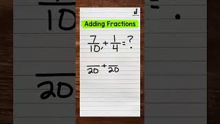 Adding Fractions with Unlike Denominators  Math with Mr J Shorts [upl. by Cynara]