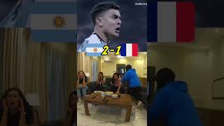 REACCIÓN PENALES ARGENTINA vs FRANCIA de FINAL de QATAR 2022 🏆🇦🇷😱 shorts [upl. by Souvaine25]