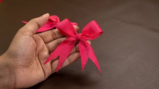 How to Make Simple Easy Bow  DIY crafts with Grosgrain Ribbons [upl. by Dinsdale270]