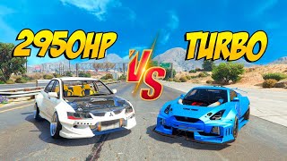 Arrancones En Nuestro Proyecto De 2950Hp Contra Un R35 Turbo Gta Rp [upl. by Akirehs]