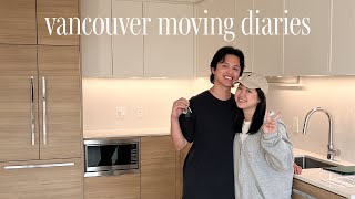 moving vlog 📦 back in vancouver touring apartments muji haul and ikea trips [upl. by Aimek52]