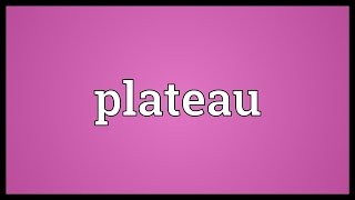 Plateau Meaning [upl. by Tera330]