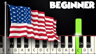 USA National Anthem  BEGINNER PIANO TUTORIAL  SHEET MUSIC by Betacustic [upl. by Etnahs734]