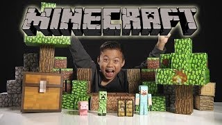 MINECRAFT Papercraft Overworld Deluxe Set  Unboxing amp Review [upl. by Waddington282]