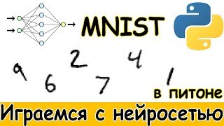 Играемся с Python Распознаем рукописные цифры из набора MNIST нейросетью с одним скрытым слоем [upl. by Yrreg]