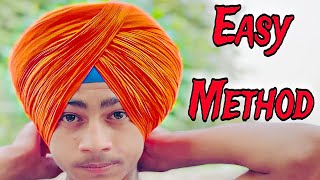 how to tie free style turban wattan wali pagg easy method pagg banani sikho wattan wali [upl. by Edric227]