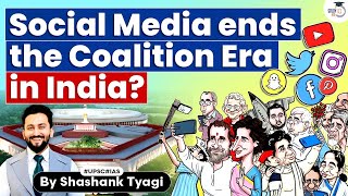 Is Social media killing the Coalition Era in Indian Politics  GS 2  UPSC [upl. by Anderer411]